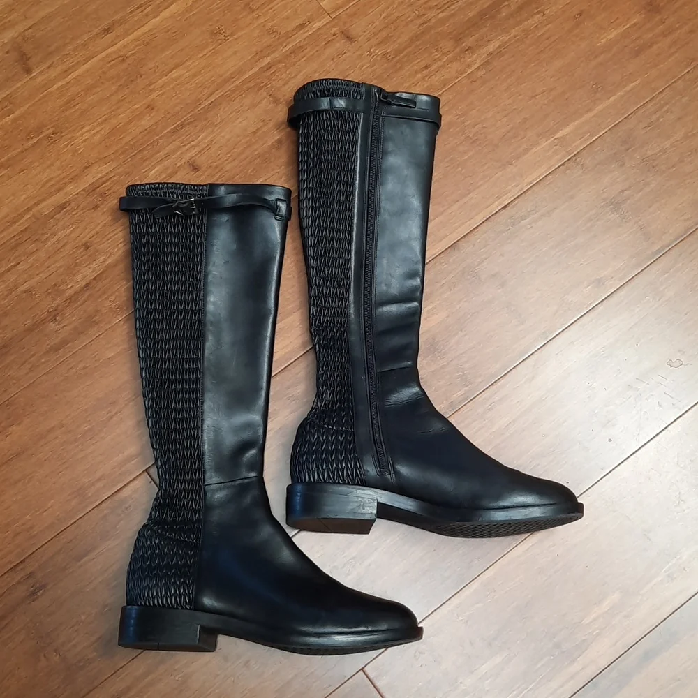 Black Tall Riding Boots - Classic Knee-High Leather